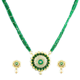 Pendant With Green Beads