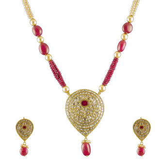 Pendant Set With Red Beads